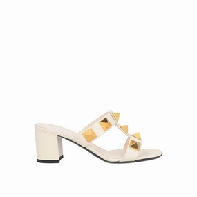 Valentino Garavani White Calfskin Platform Sandals Winged Sandals