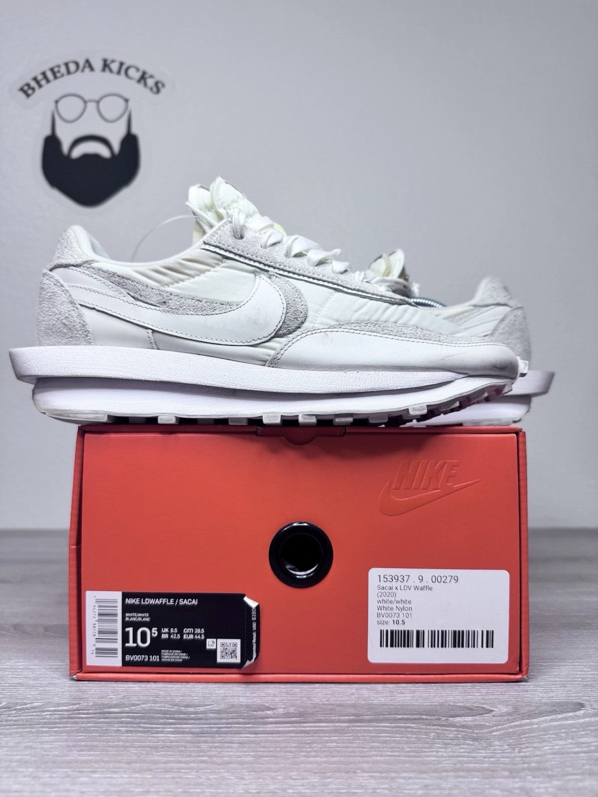 Asics Gel-cumulus 22 Running Shoes Size 10.5 - Nike LD Waffle Sacai White Nylon (BV0073-101) Preowned Authentic