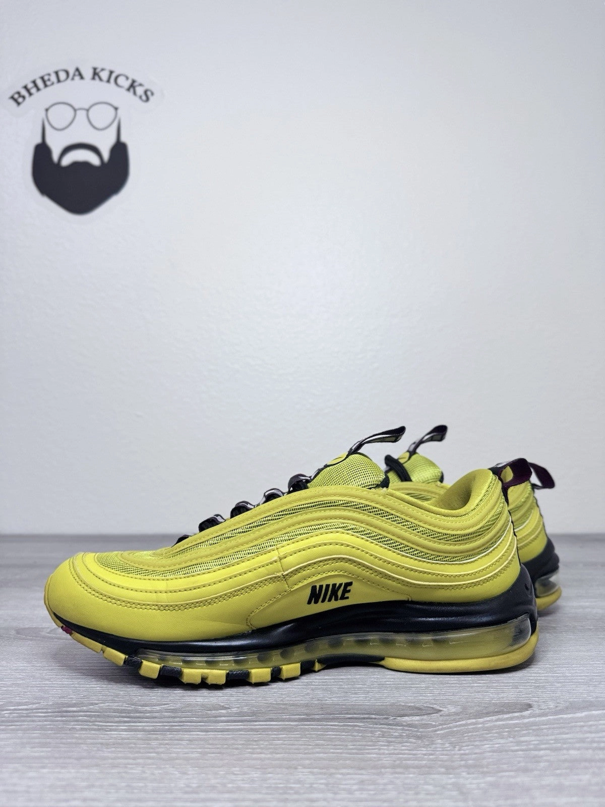 Buy Asics Shoes Size 10 - Nike Air Max 97 Bright Citron Yellow Black Sneakers AV8368-700