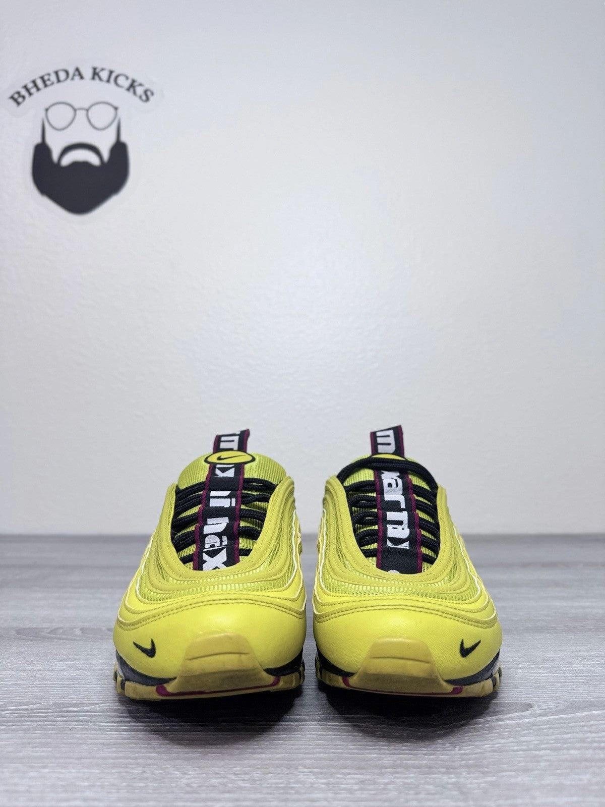 Size 10 - Nike Air Max 97 Bright Citron Yellow Black Sneakers AV8368-700 Djokovic Asics Shoes 2019
