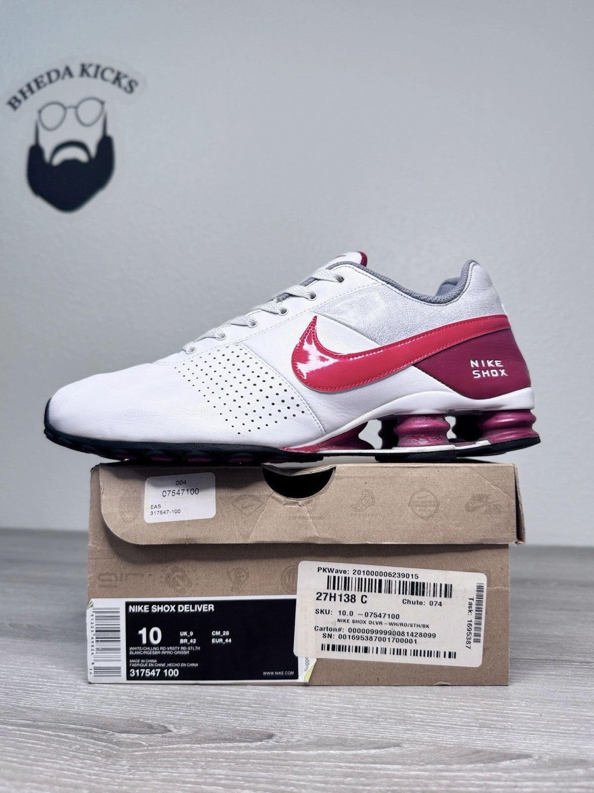 Asics Women Waterproof Shoes Size 10 - Nike Shox Deliver 317547-100 Mens Shoes Sneakers White Red