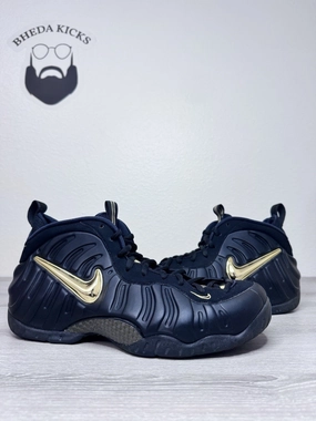 Size 13 - Nike Air Foamposite Pro Black Metallic Gold 624041-009 Preowned Asics Magic Speed 2 Shoes