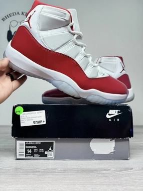 Size 14 - Nike Jordan 11 Retro Cherry 2022 (CT8012-116) Men's Preowned Asics Minimalist Shoes