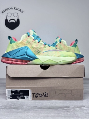 Size 14 - Nike LeBron 12 XII Low PRM 'Lebronold Palmer' 776652-383 Preowned Asics Swimrun Shoes