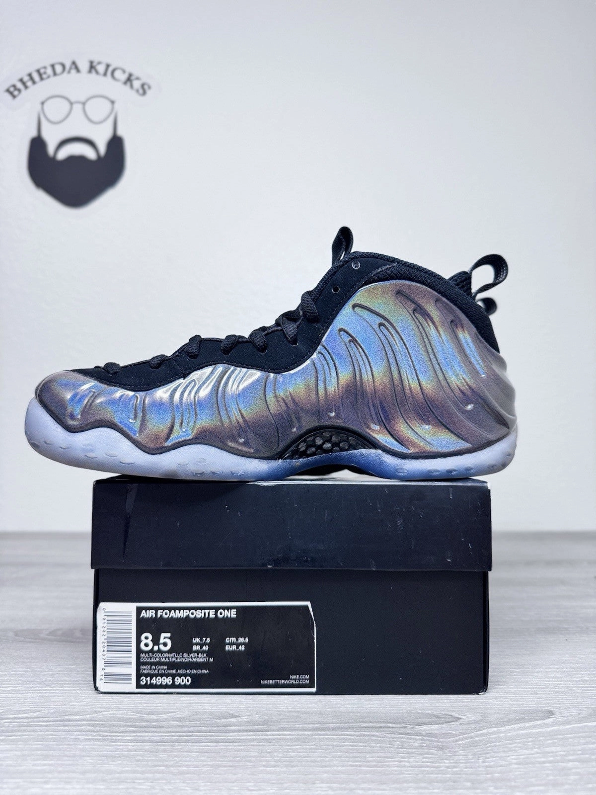 Best Asics Running Shoes For Flat Feet Size 8.5 - Nike Air Foamposite One Hologram 314996-900 Preowned Authentic