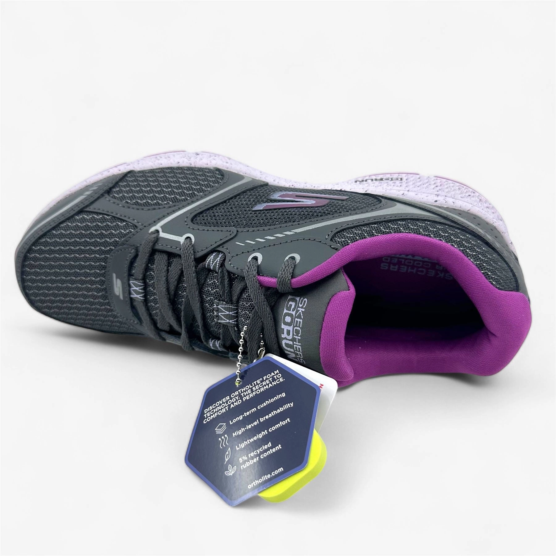 Air Shoes For Running Skechers Go Run Consistent 2.0 Dynamic Energy Charcoal Purple Womens Sneaker