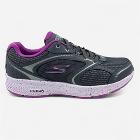 Skechers Go Run Consistent 2.0 Dynamic Energy Charcoal Purple Womens Sneaker Running Shoes For Training
