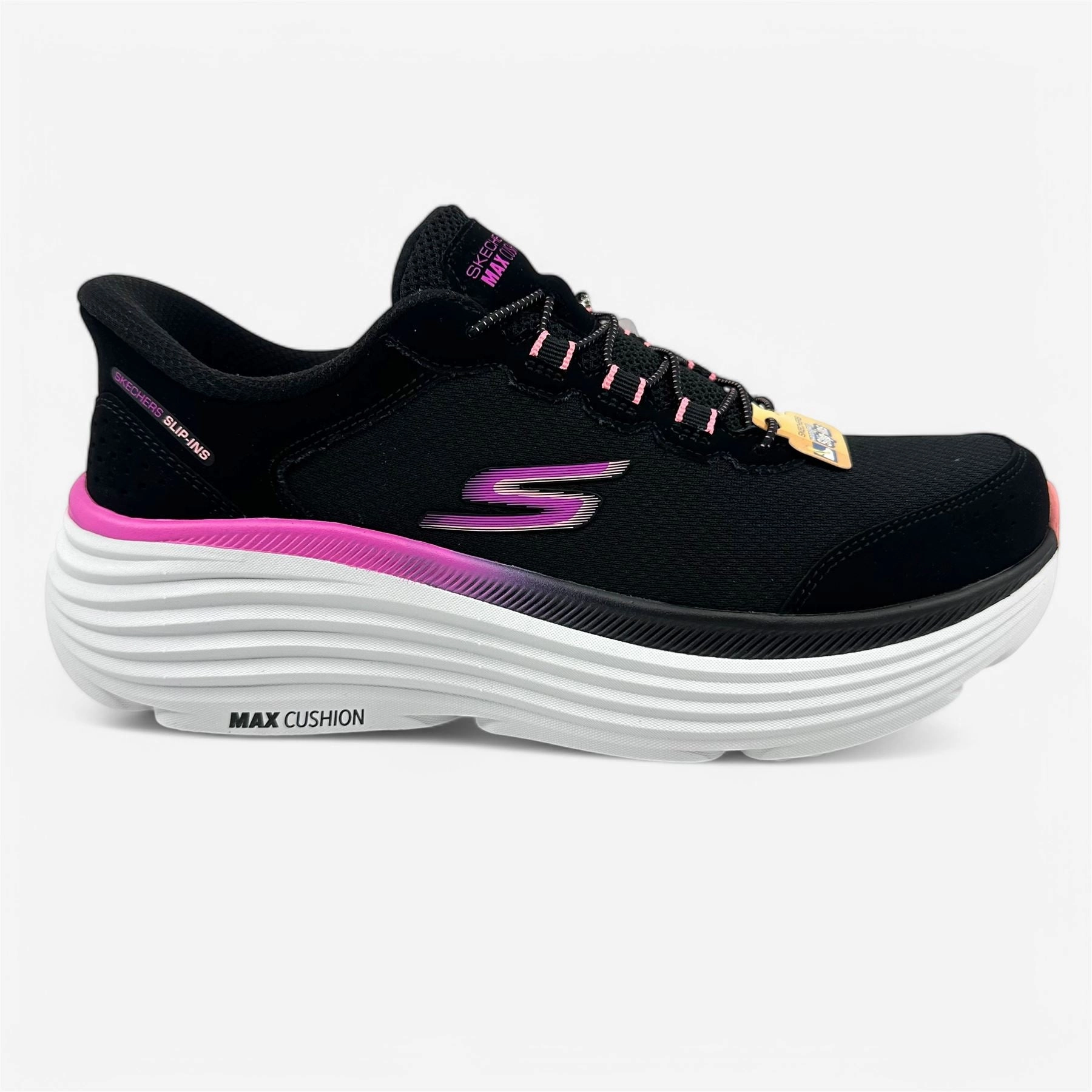 Skechers Max Cushioning Endevour Cardova Black Pink Womens Athletic Sneaker Running Shoe Comparison Chart