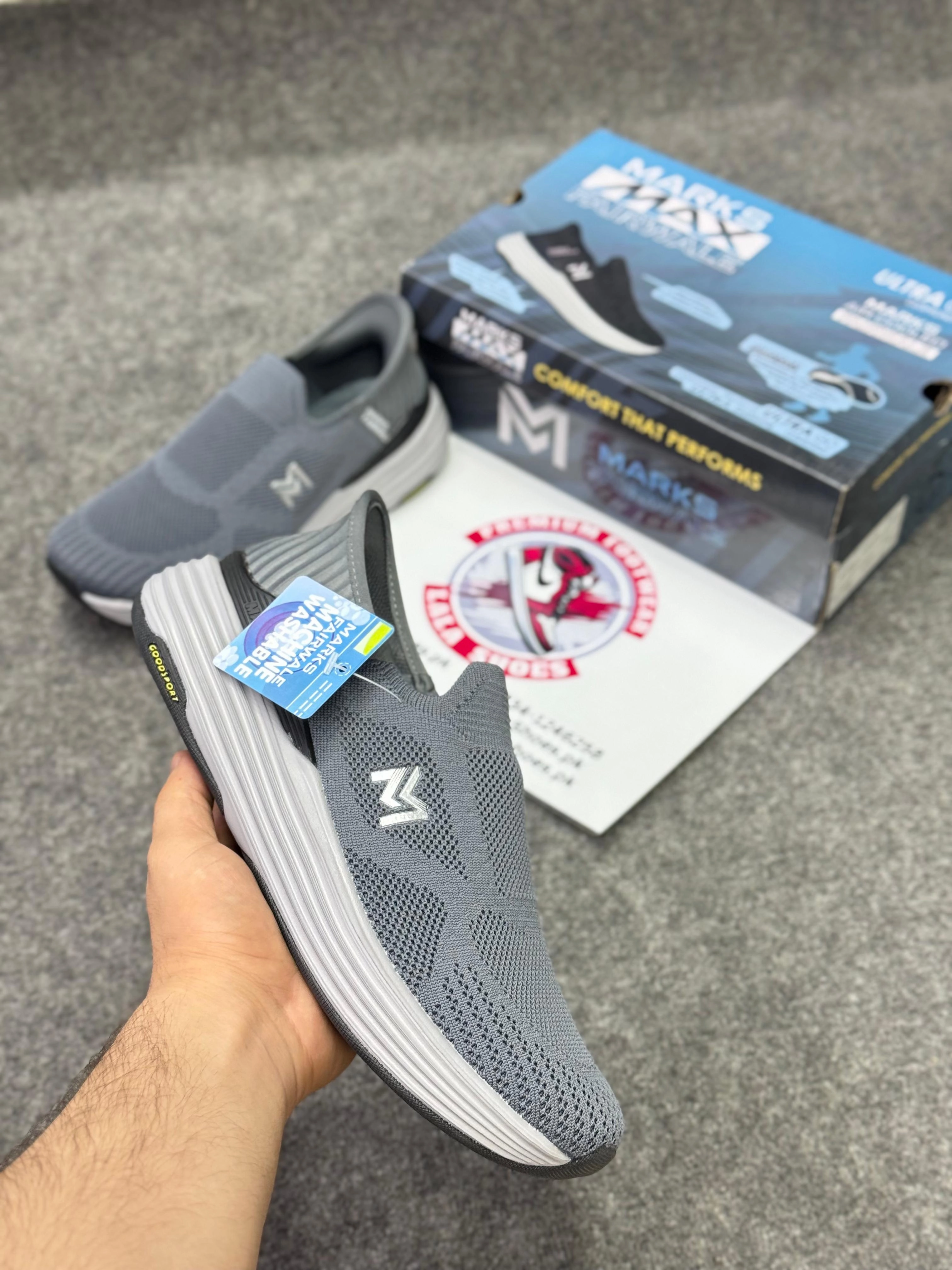 Skechers Slip-ins: Max Cushioning Hyper Burst shoes grey, Running Shoes in Pakistan Running Shoe Stores New York