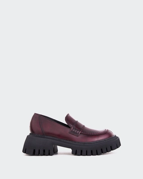 Loafers Shoes Driving Derulo Burgundy