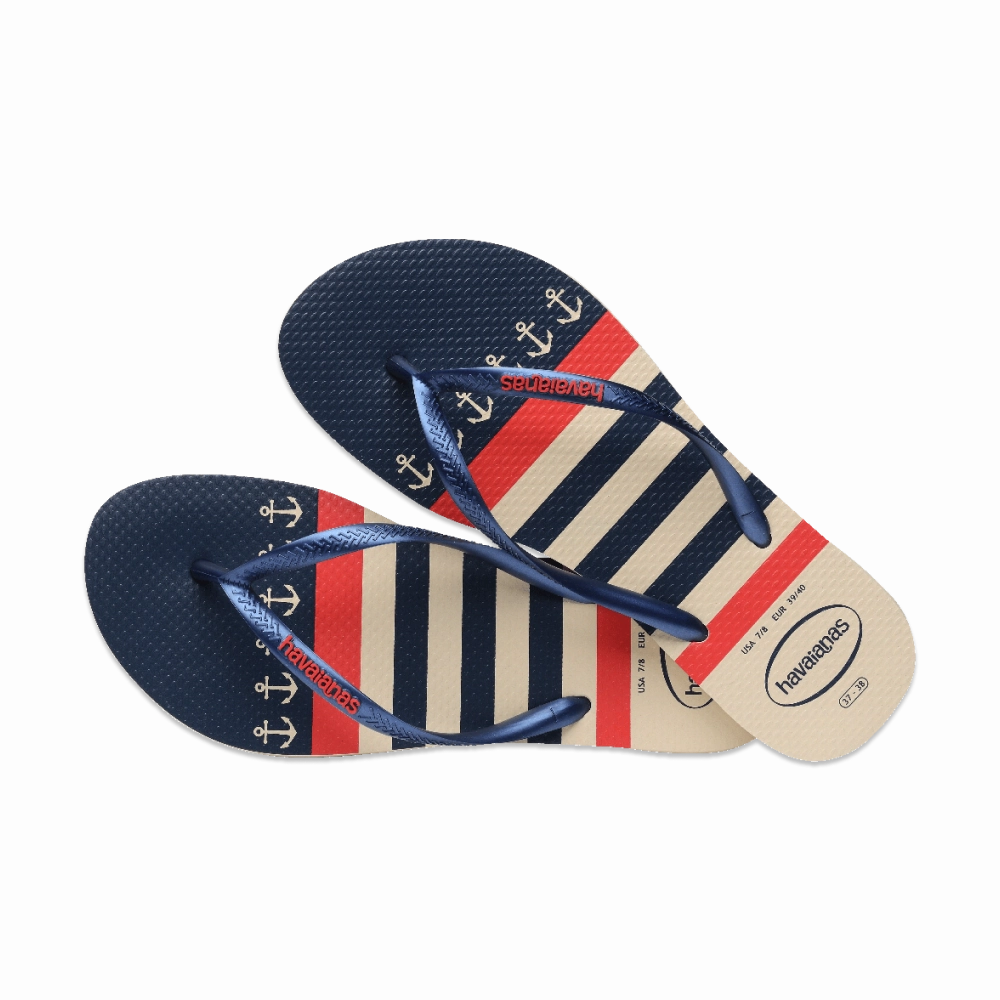 Slim Nautical Flip Flops Cushion Court Flip Flops