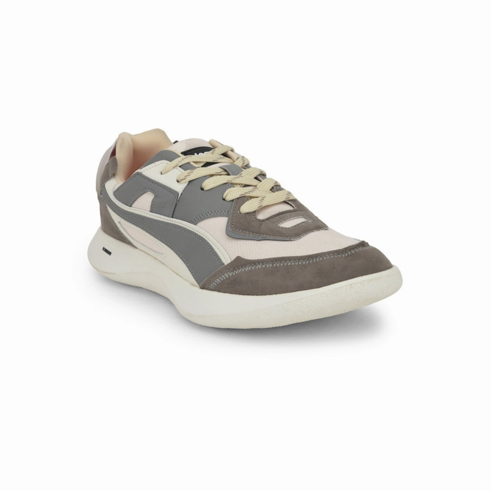 Leap7x Lacing Cream Casual Shoes For Men MENTOR By Liberty Slip-on Casual Shoes