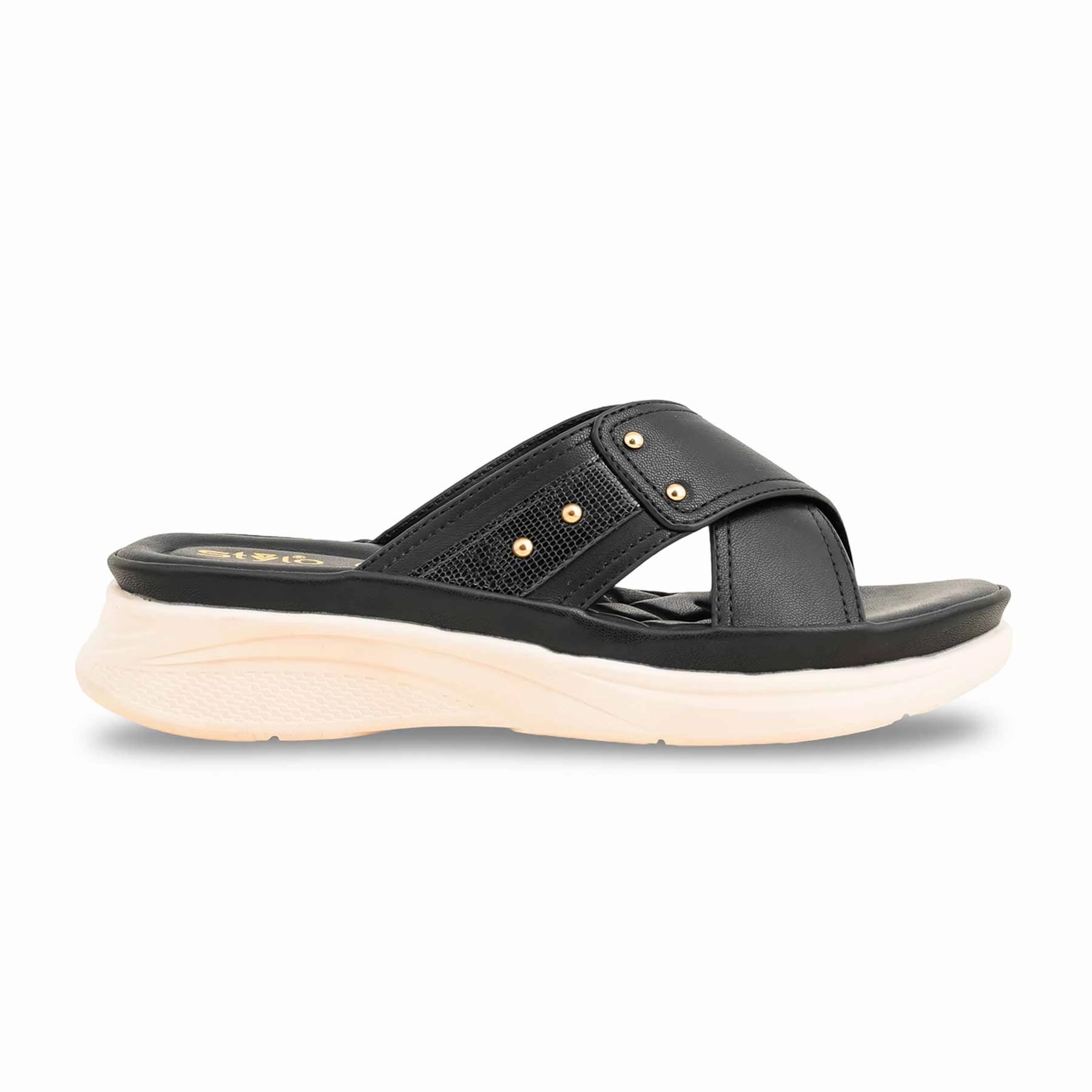Black Formal Women Slipper PU0509 Taos Slippers