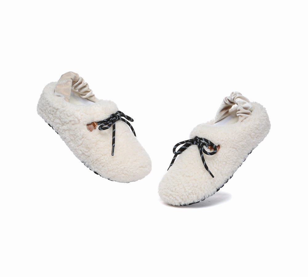 AUSTRALIAN SHEPHERD UGG Slippers Women Curly Sheepskin Wool Slingback Barrett Arch Fit Slippers