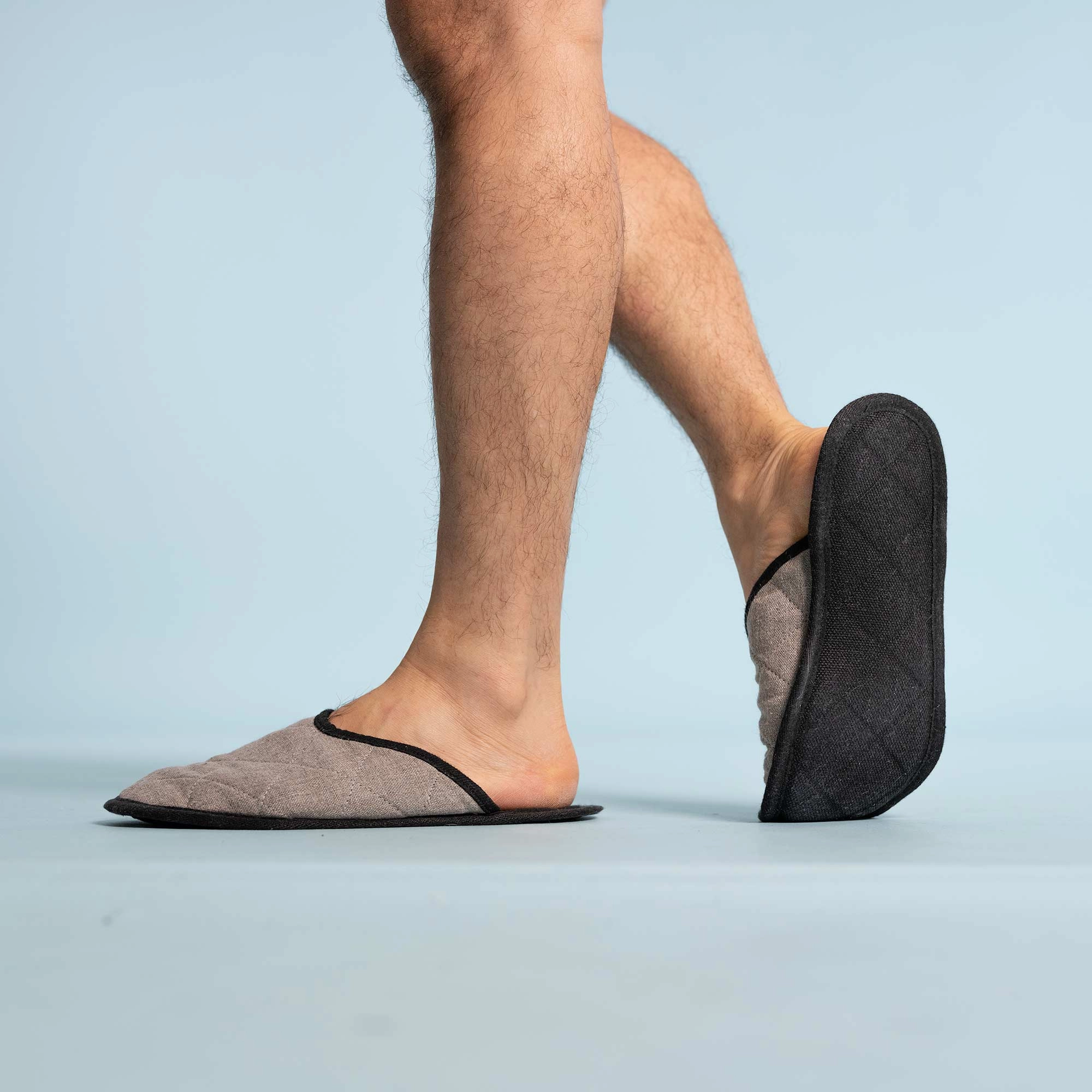 Best Slippers Plantar Fasciitis LUGANO Glue-free Organic Linen House Shoes Slippers (OC Thread, OC Fleece Lining, Elastic-Free, Synthetic-Free) (100% Biodegradable)