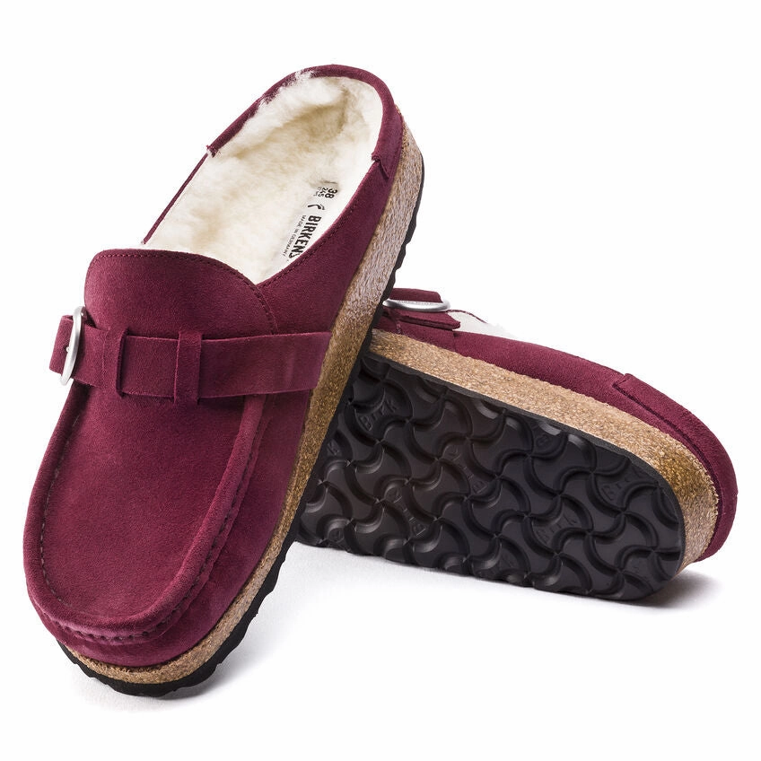 Jolene Loafers Birkenstock Buckley Shearling Suede Leather Clogs Women's