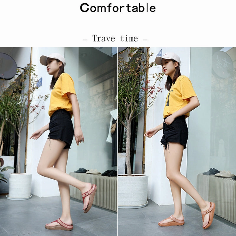 Women Fashion Casual Thick-soled Non-slip Flip Flops Sandals Comfy Casual Dress Shoes