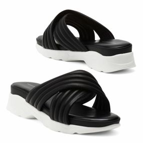 French Connection Women's Puffed Criss-cross Open Toe Platform Sandals Styles Sandals