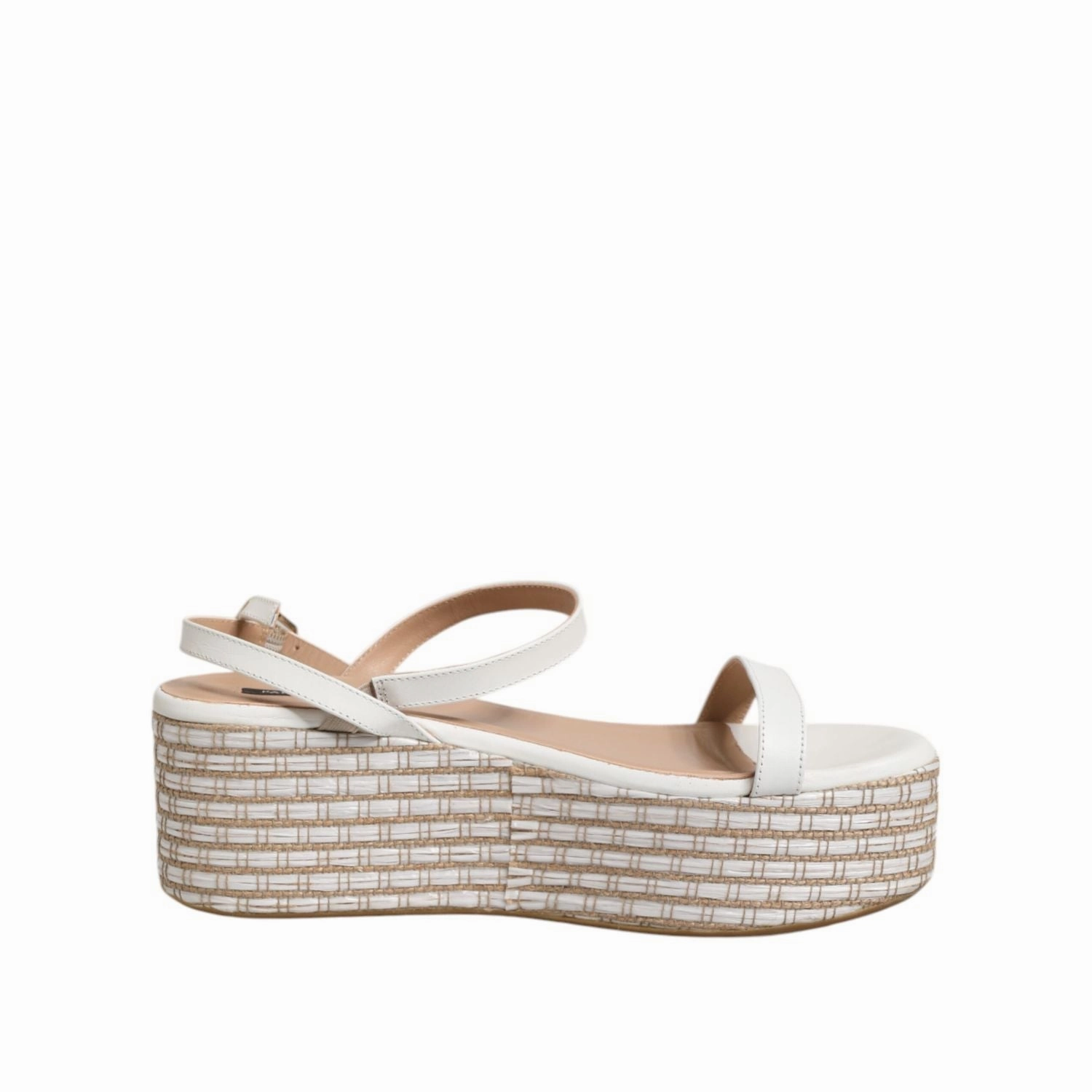 Open Toe Low Heel Sandals Patrizia Pepe White Espadrilles Ankle Strap Sandals Shoes