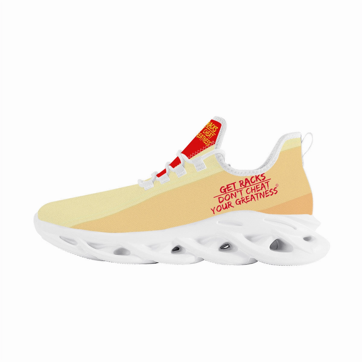 DCYG Get Racks Yellow ,Orange  & Red 2nd Edition B Flex Control Sneaker - White Mens/Womens sizes 5-14 Ladies Running Shoes Sale