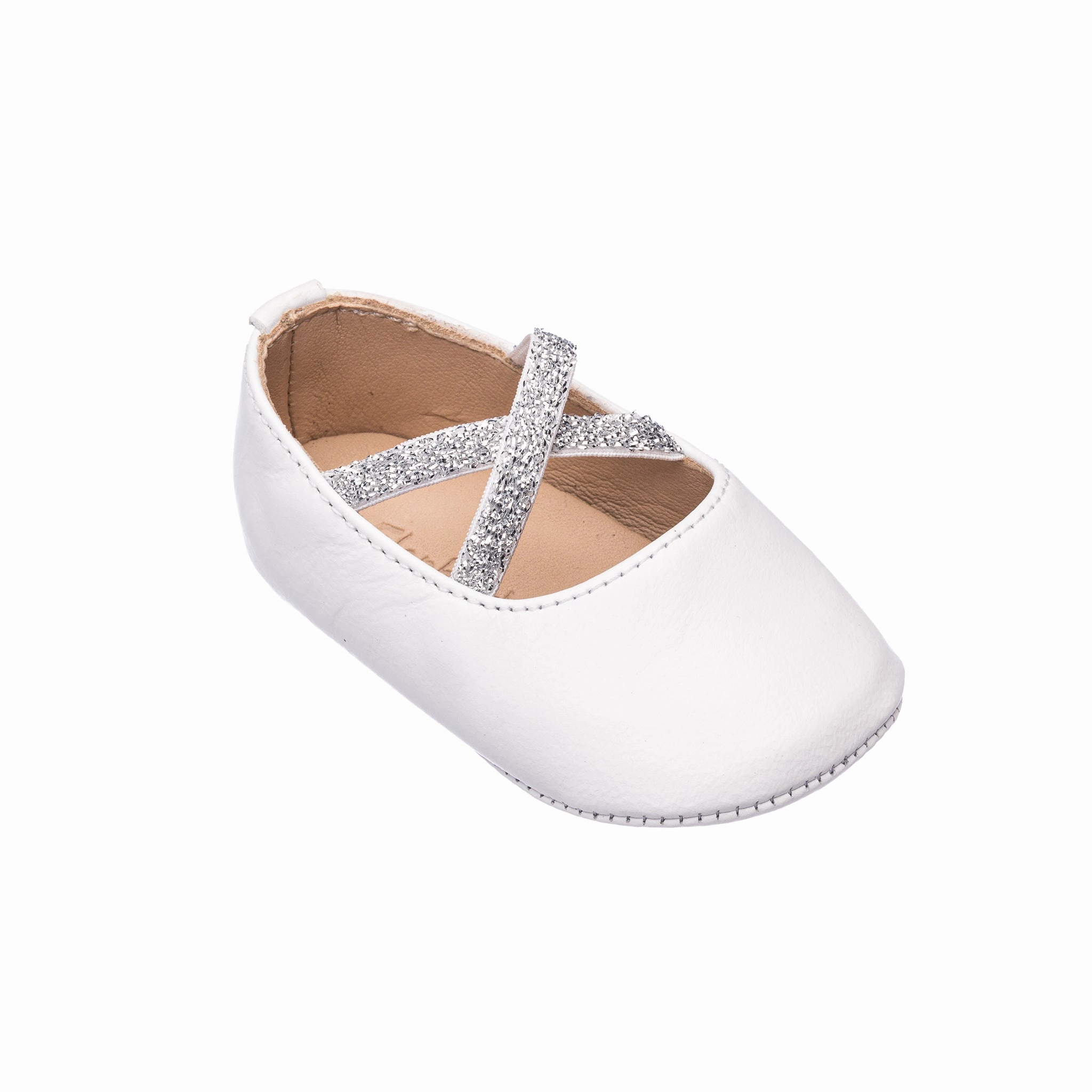 White Infant Ballerina Flat Feet Supination Running Shoes