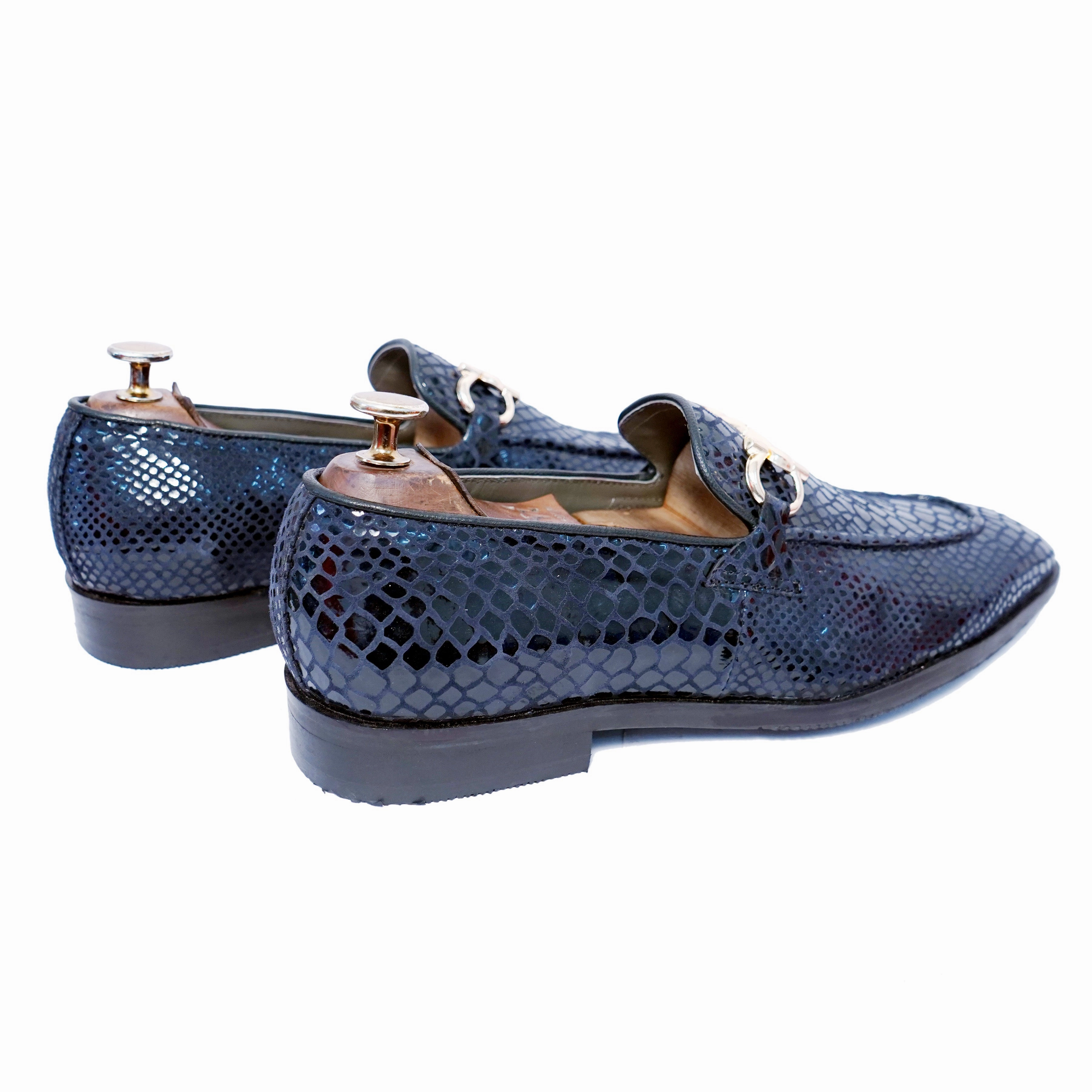Snake Foil Loafers - Blue Gray Loafers