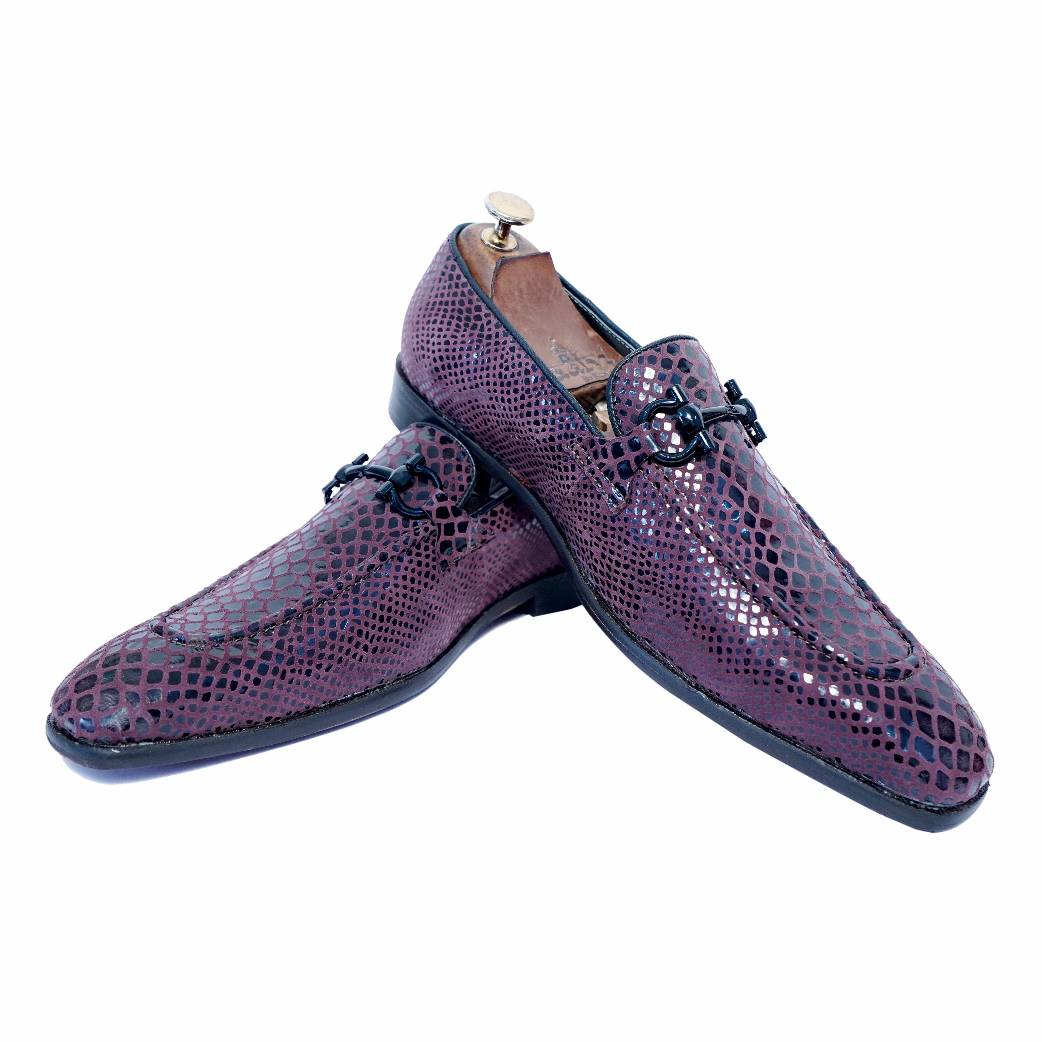 1950s Penny Loafers Snake Foil Loafers - V