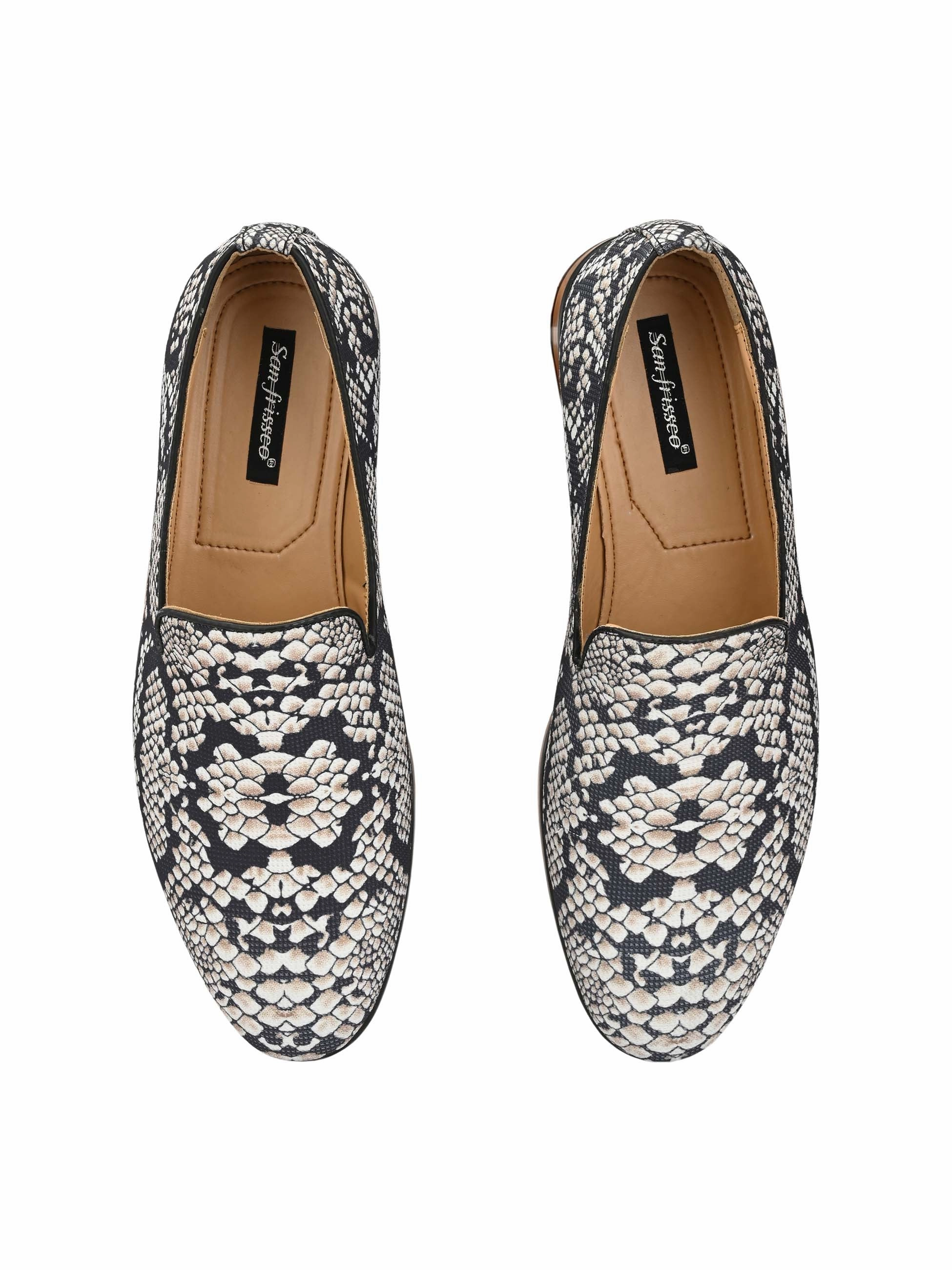 Snake Print Loafers Capri Loafers