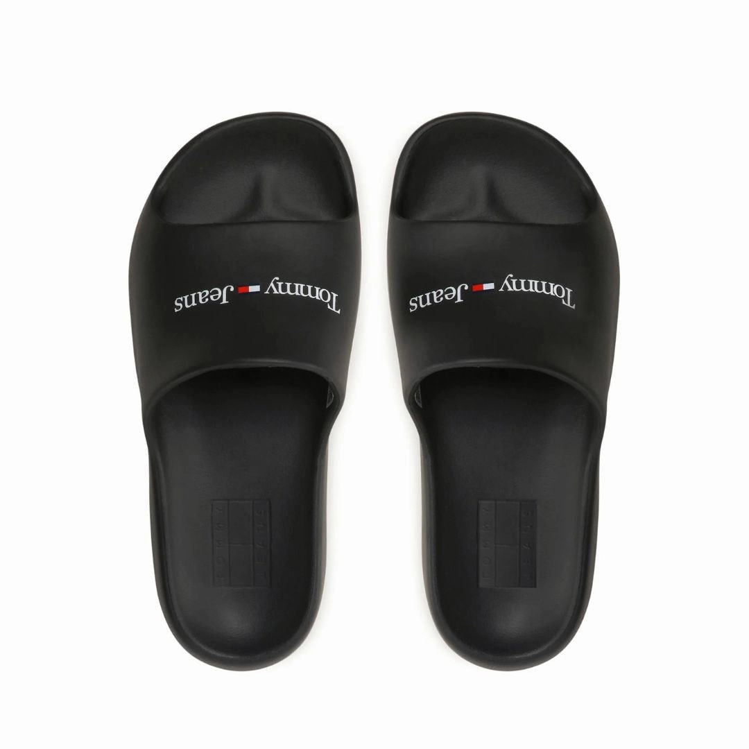 Tommy Hilfiger Chunky Flatform Pool Slides - BLK Lymphedema Slippers