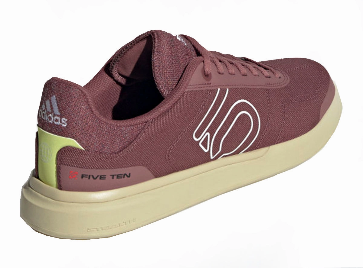 Five Ten Sleuth DLX Canvas Flat Pedal Shoe - Womens - Quiet Crimson-White-Sandy Beige - 2022 Shoes Flat Sketch