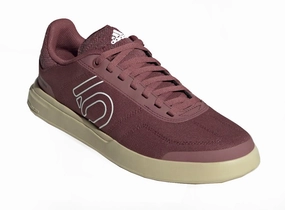 Five Ten Sleuth DLX Canvas Flat Pedal Shoe - Womens - Quiet Crimson-White-Sandy Beige - 2022 Women Flat Office Shoes