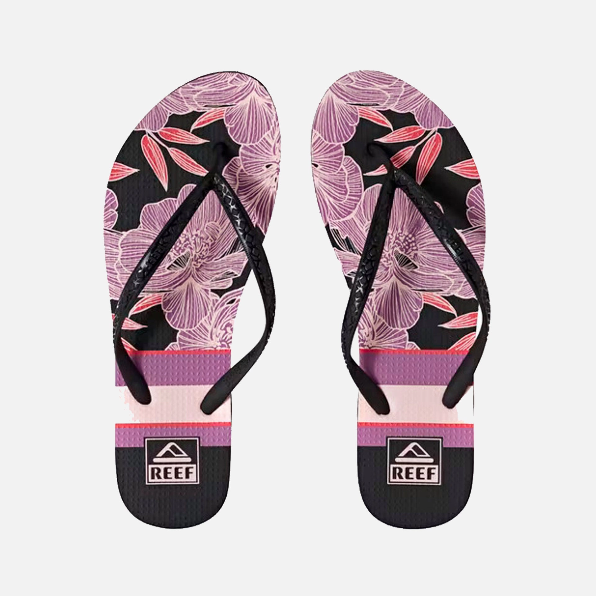 Lightfeet Arch Support Flip Flops Reef Seaside Prints - Orchid Blossom