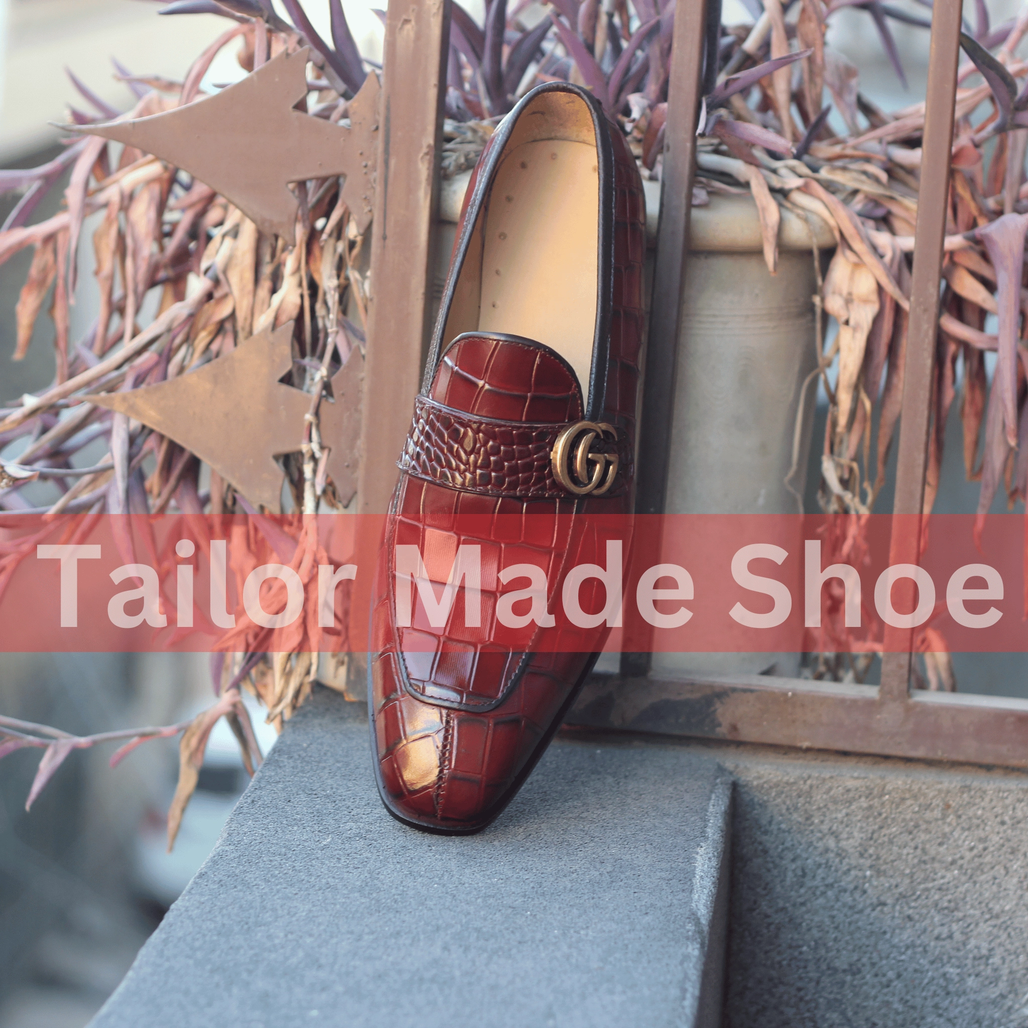 Loafers Narrow Burgundy Crocodile-Embossed Leather Loafers  Perfect for Formal & Casual Wear Tailor Made Handmade Leather Loafers  Premium Crocodile Finish for Men