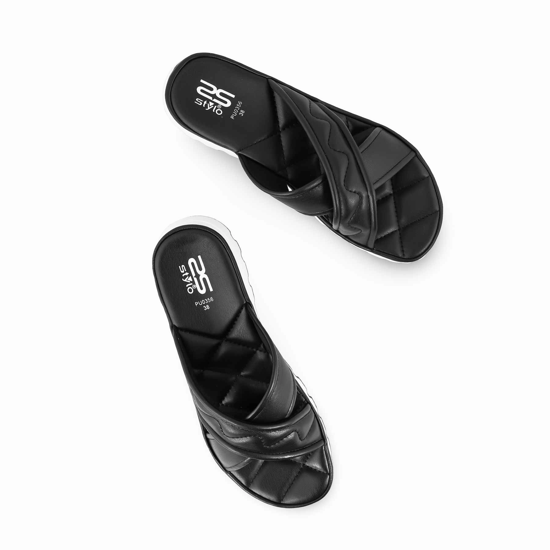 Black Formal Slipper PU0356 Shibui Cat Slides