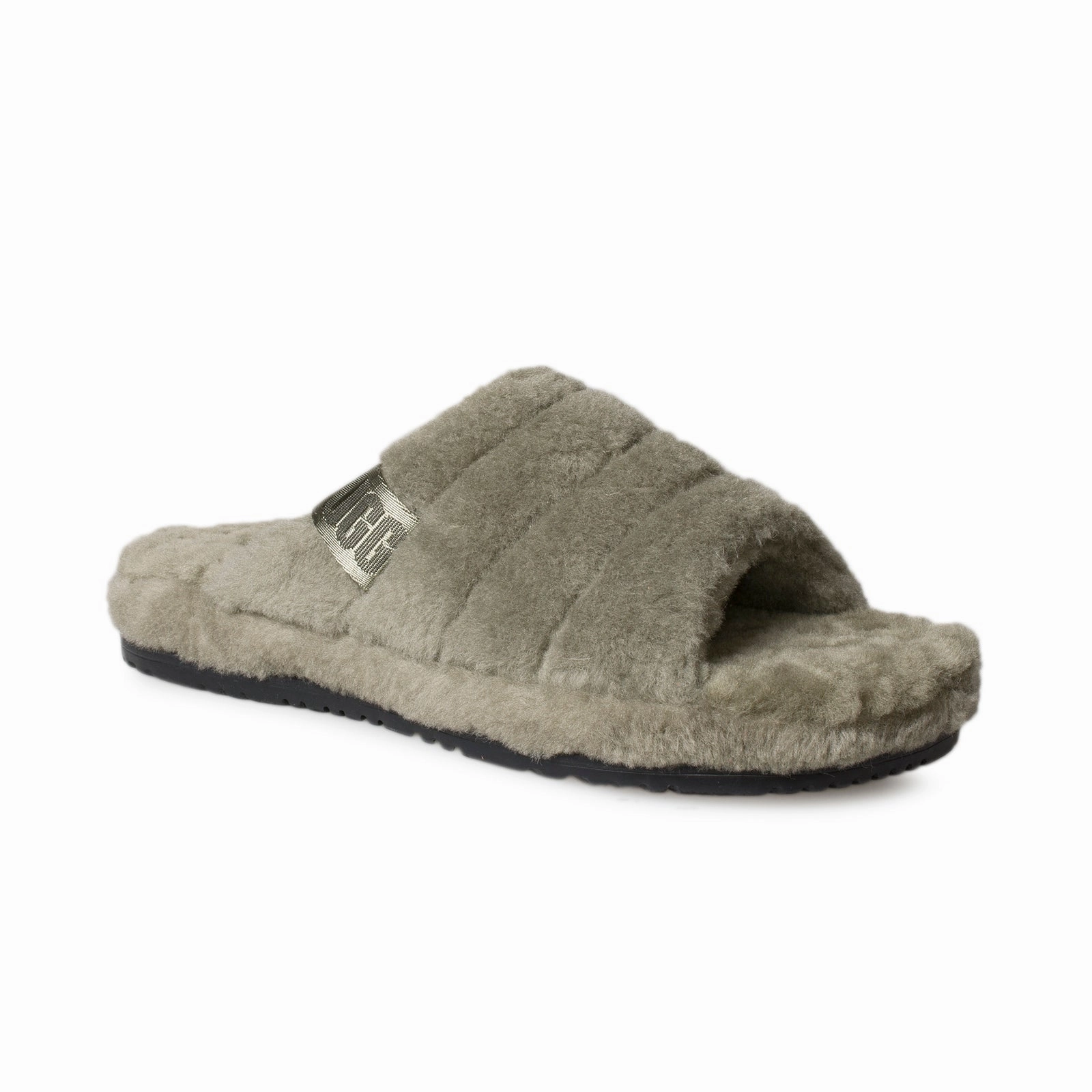 UGG Fluff You Burnt Olive Slippers - Men's Yeezy Slides