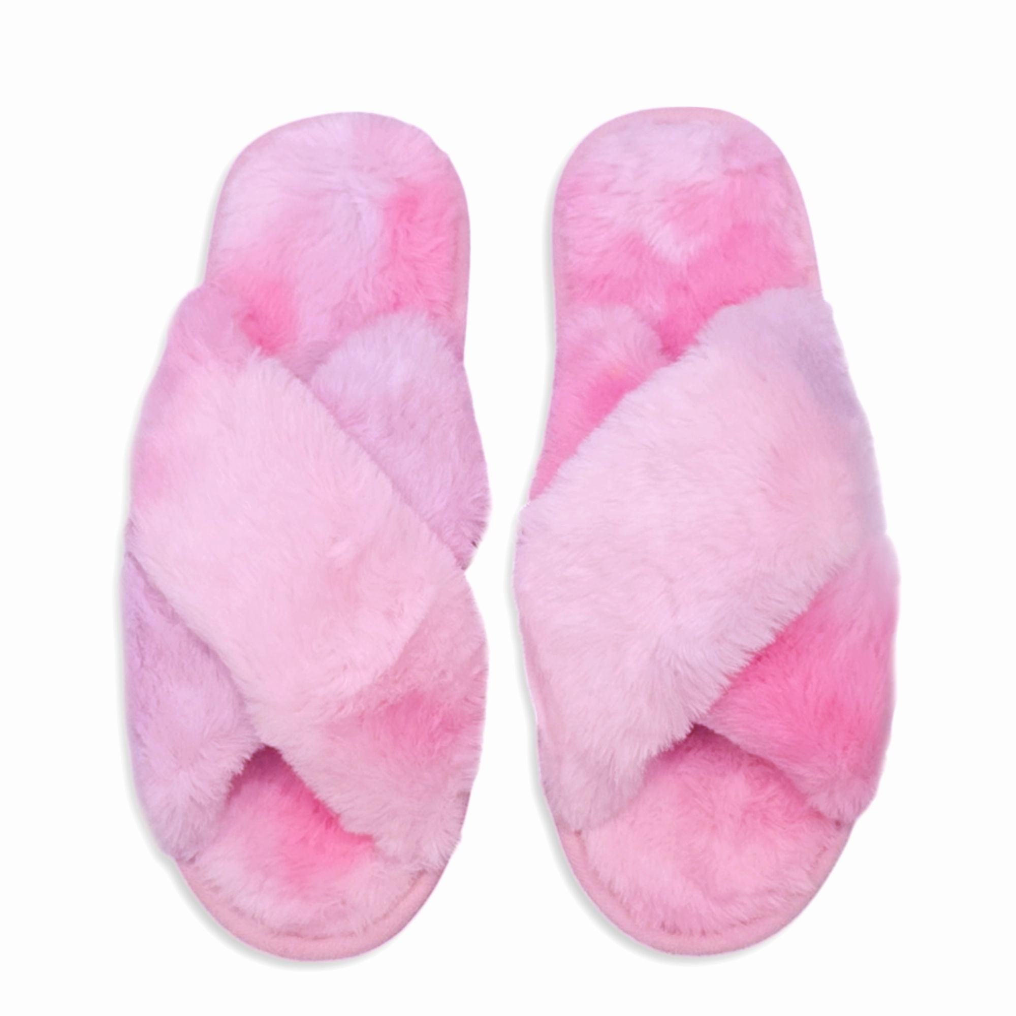 Fadivo Women's Cozy X-Cross Faux Fur Nonslip Outsole Slippers Steelers Slippers