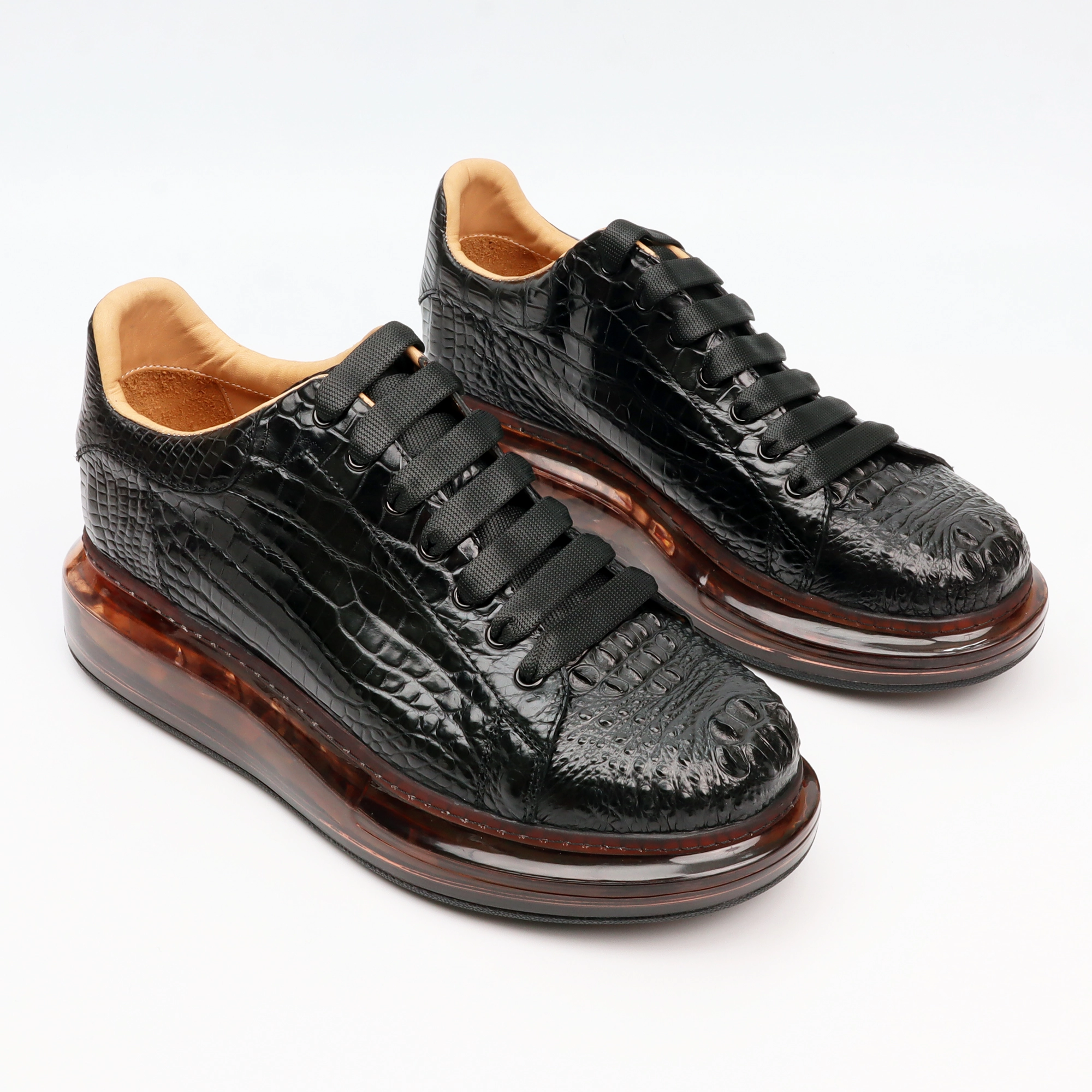 Men's Genuine Crocodile Leather Business Formal Classic Shoes Ladies Backless Loafers