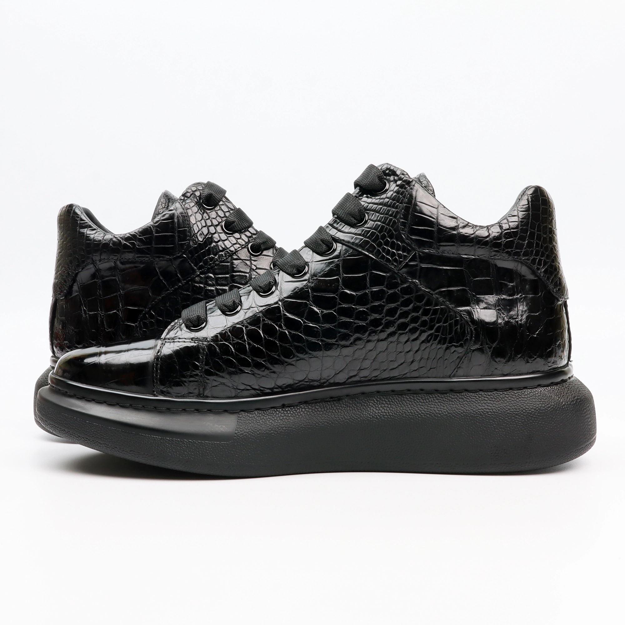 Tassel Suede Loafers Men's Genuine Crocodile Leather Sneakers Boots Black Shoes Basic