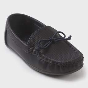 Boys loafers 202109-9 - NAVY Stacked Loafers