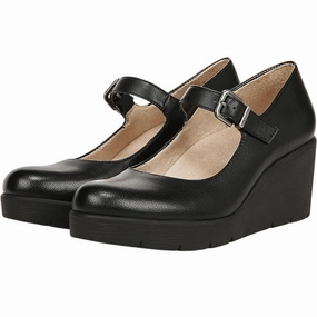 Casual Lace Up Shoes Soul Naturalizer Womens Adore Mary Jane Wedges US 10 Wide EU 41 Black NIB