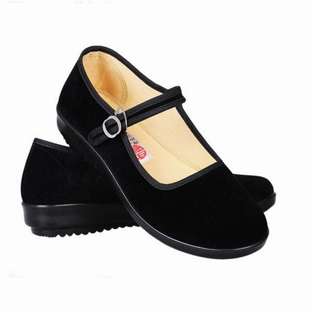 Flat Shoes With Dress Spring Ladies Black Flats Ballerinas Mary Janes Casual Women Flat Platform Shoes Comfortable Female Shoes Slip On Shoes Woman
