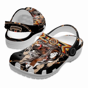 Designer Beach Sandals Native Pattern Clog Shoes For Adult and Kid 89226 New