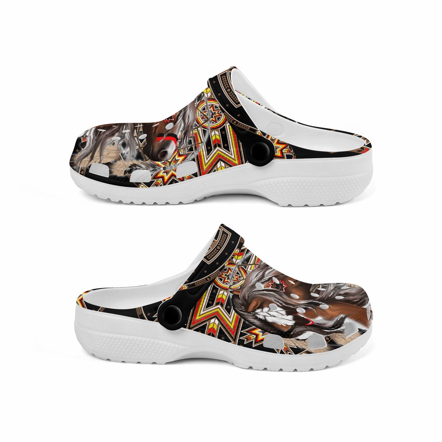 Strive Sandals Native Pattern Clog Shoes For Adult and Kid 89226 New