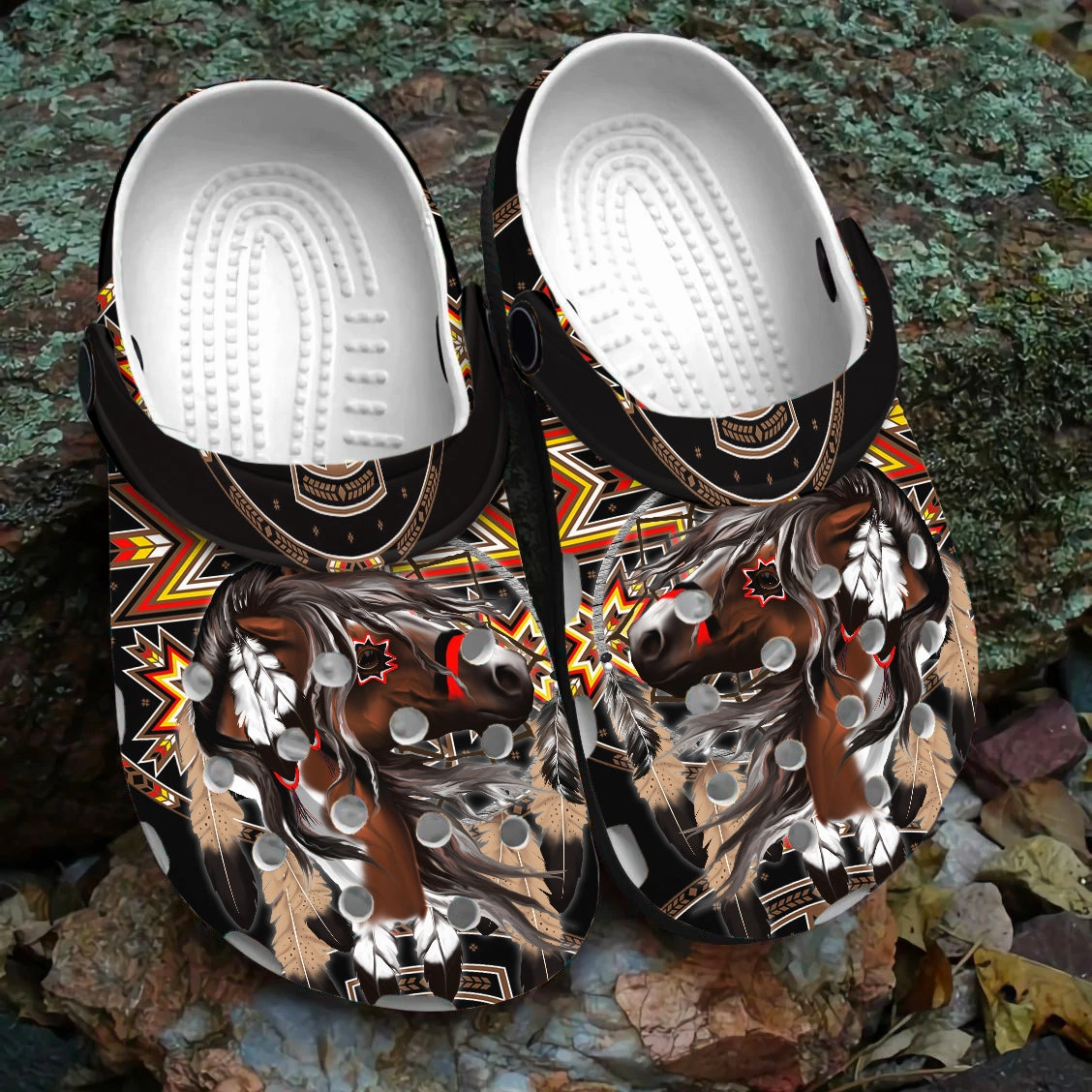 Plantar Fascia Sandals Native Pattern Clog Shoes For Adult and Kid 89226 New