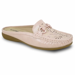 Flat Mule Shoe KOZI Women Comfort Casual Shoe ML3251 Mule Flat Sandal Pink