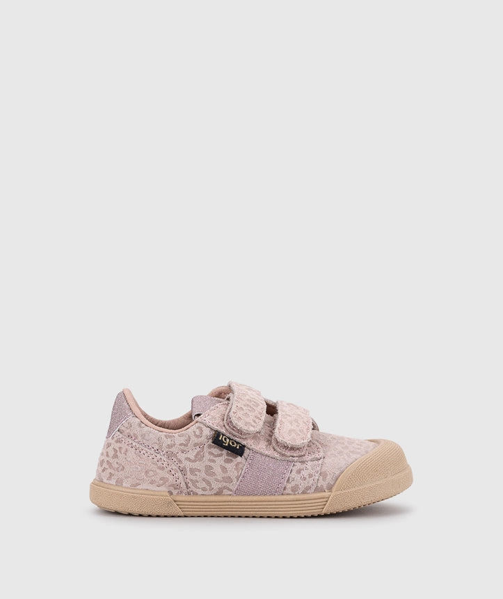 Igor Boy's and Girl's Tennis Leo Barefoot Sneakers - Rosa Famous Footwear Casual Shoes