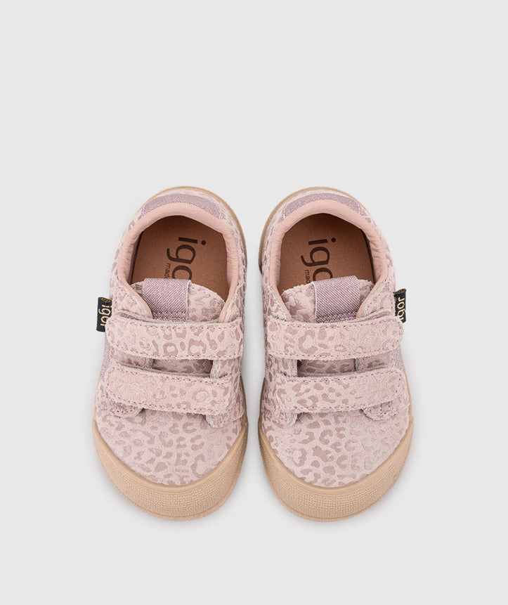 Slip Resistant Business Casual Shoes Igor Boy's and Girl's Tennis Leo Barefoot Sneakers - Rosa