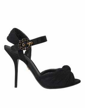 Bunion Corrector Sandals Black Suede Embellished Heels Sandals Shoes