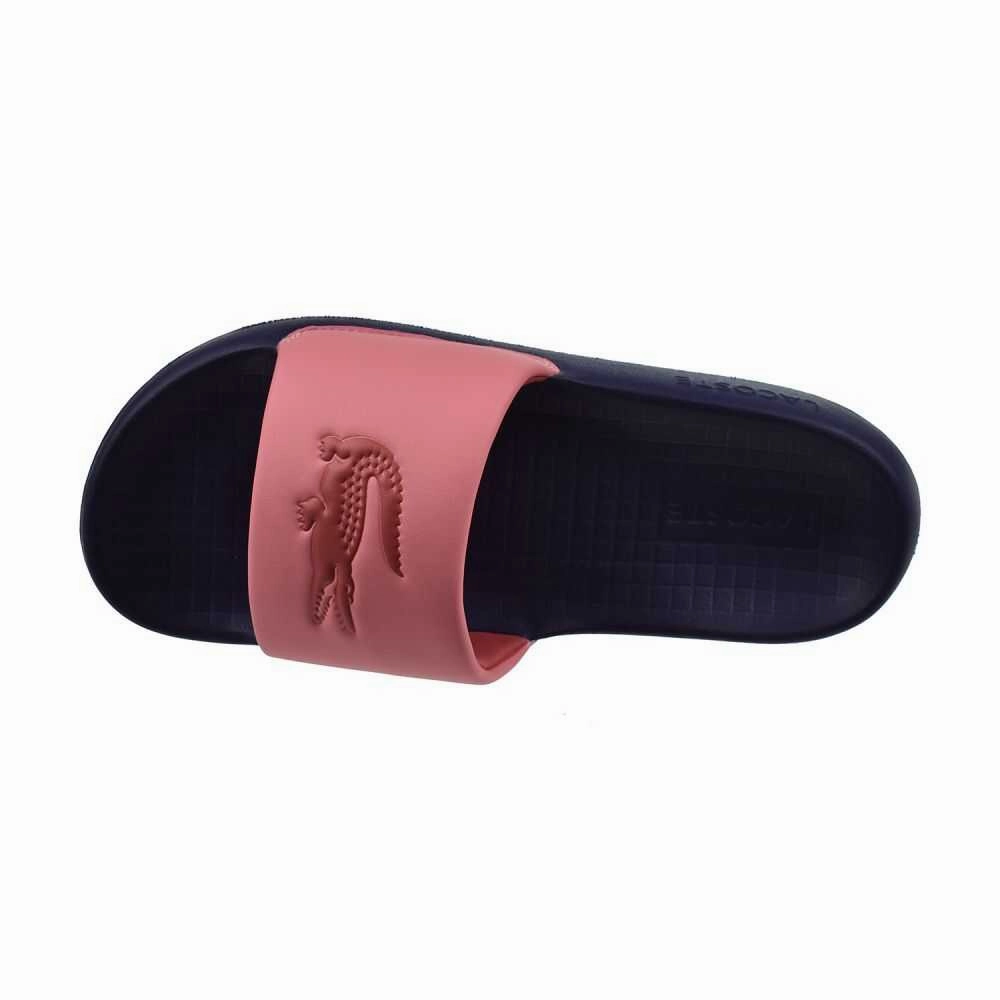 Dicks Slippers Lacoste Serve 1.0 124 3 Men's Slides Pink/Navy 747cma0026-s1n