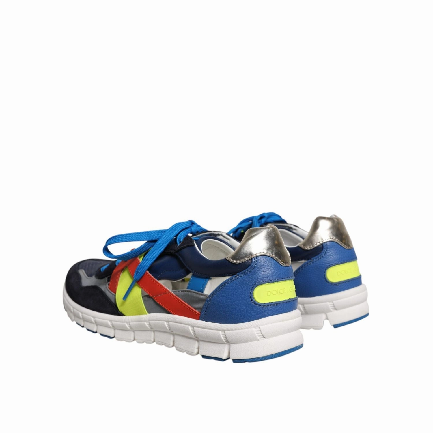 Dolce & Gabbana Multicolor Leather Suede Low Top Sneakers Shoes Lacoste Sneakers